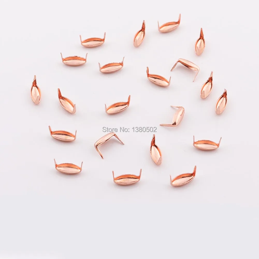 100pcs /lot rose gold color 5mm Garment Rivets DIY unique design decorative rivets for leather bag clothes