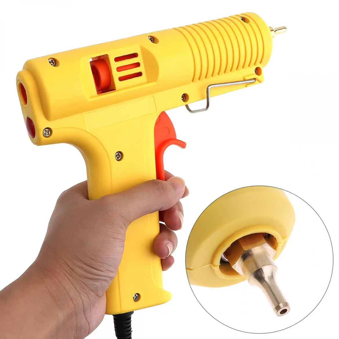 2pcs High Carbon Steel Hot-melt Glue Gun Nozzle with Length 10mm and Diameter 2mm for Home / Office / Site Accessories