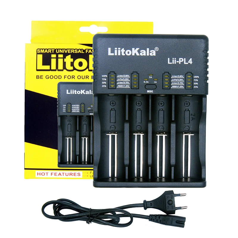 Liitokala Lii-PD4 lii-402 lii-PL4 lii-500 3.7V 18650 18350 21700 20700B 20700 26650 1.2V AA AAA NiMH Carregador de bateria de lítio