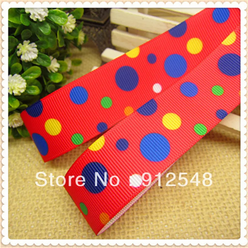 1 \'\'(25mm) 2013 nuovo arrivo colore dot stampato nastro in grosgrain confezione regalo nastro 10 stile mix 102327