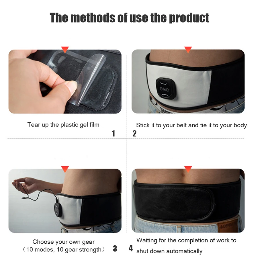 Fitness EMS Myostimulator for muscle Slimming Muscle Stimulator Electric Wireless Abdominal Belt Training Device Abs Stimulators