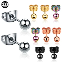 2pcs/lot G23 Titanium Butterfly Clasp Push Ear Tragus Helix Piercing Punk Ear Stud Earrings Piercing Fashion Girls Jewelry