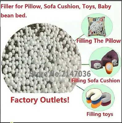 5-7mm Christmas snow foam particles Beanbag filler particle foam styrofoam particle snowmaking foam pillow filled Muppet