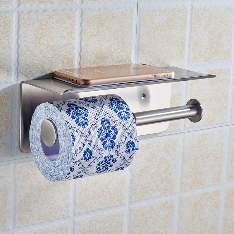 WEYUU Wc Papier Halter Edelstahl Wc Papier Handtuch Rolle Rack Wand Montiert Bad Zubehör