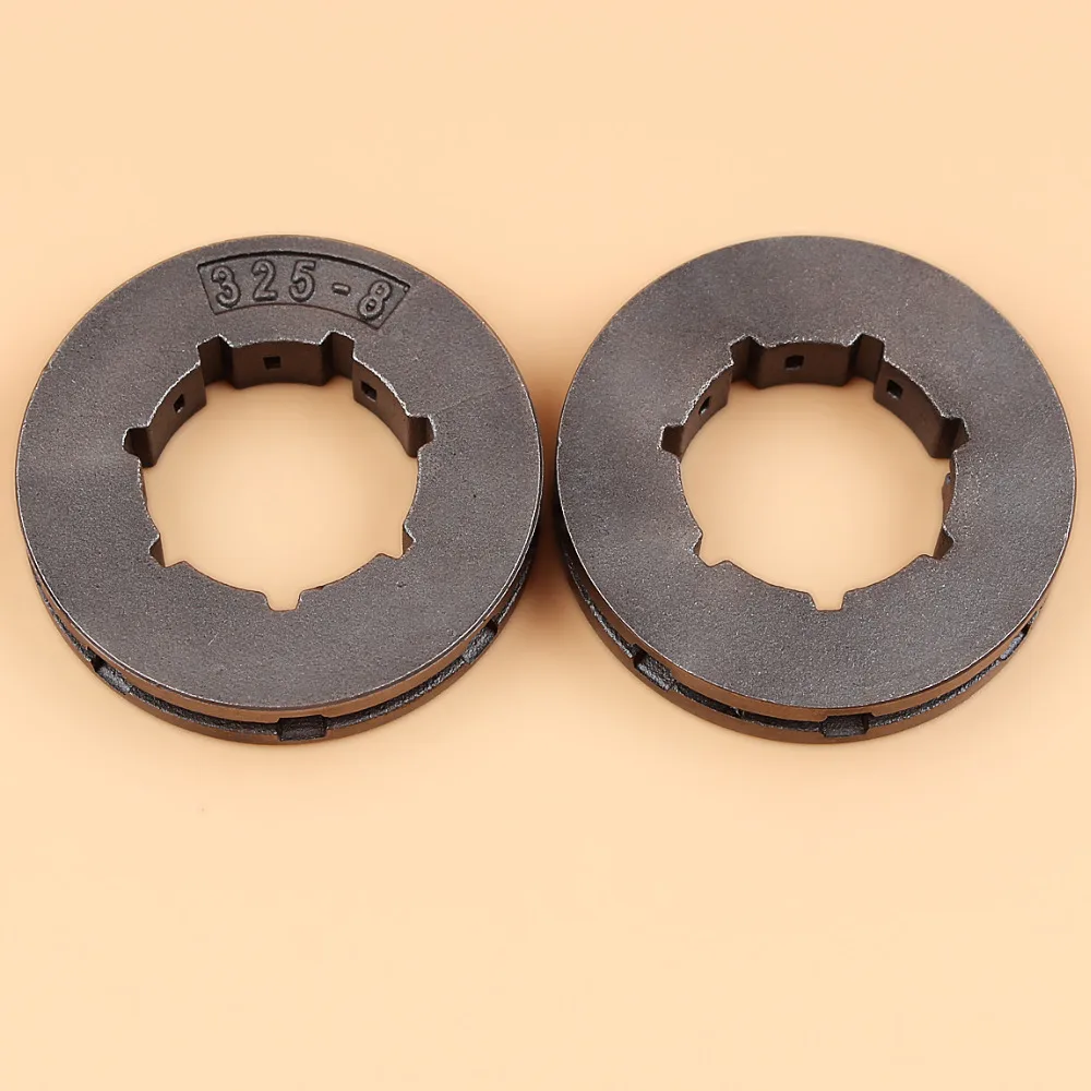 2X .325 8T Sprocket Rim 19mm Inner Hole Fit For HUSQVARNA 340 345 346 346XP 350 351 353 357 Chainsaw Spare Parts