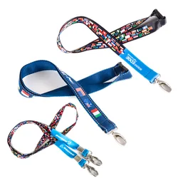 New Boeeing / Jeppesen International Universal World National Flag Lanyard, Multi-colour Sling for Flight Crew's ID Card Case