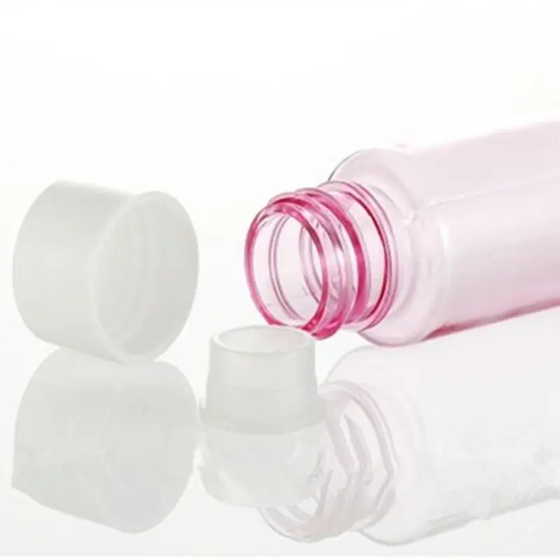 Bouteille PET en plastique avec bouchon à vis et bouchon, 20 pièces/lot, 20ml, rose, blanc, ambre, marron, bleu