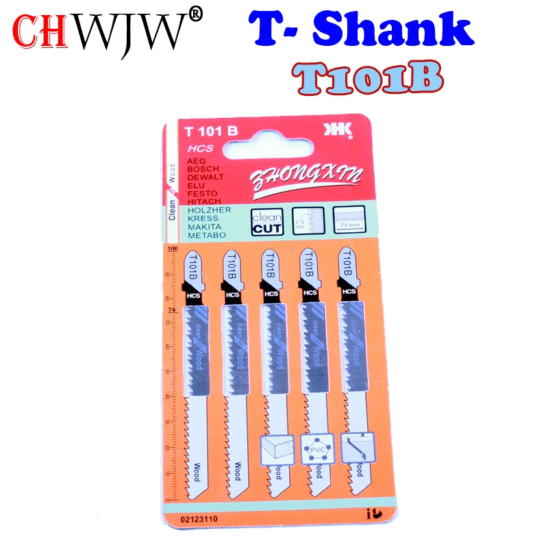 1 packs High Quality T101B Hcs Ground Teeth Straight Cutting T-Shank Jig Saw Blade for Wood