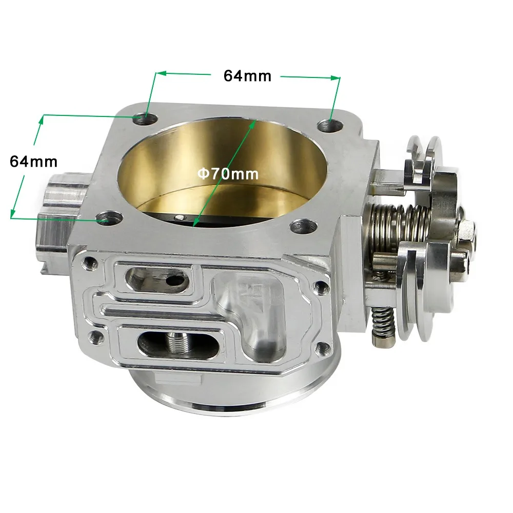 70mm THROTTLE BODY For Mitsubishi Evo 4 5 6 70mm Uprated Racing Billet Throttle Body YC100856-SL