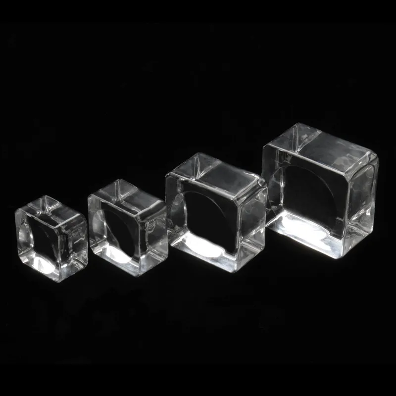 1pcs Crystal Glass Glue Pallet Lash Holder Eyelash Glue Holder False Lashes Stand Extension Square Glass Glue Pallets