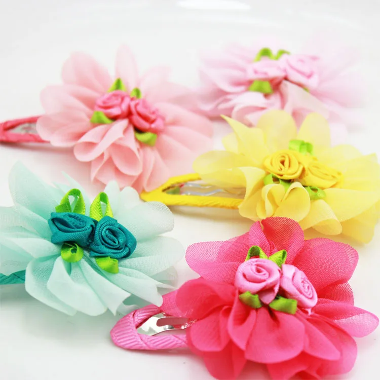 2018 Pet Cats Grooming Accessories Clips Dogs Cartoon spring clip princess cute baby hair clip Hairpin Flower 100pcs/lot