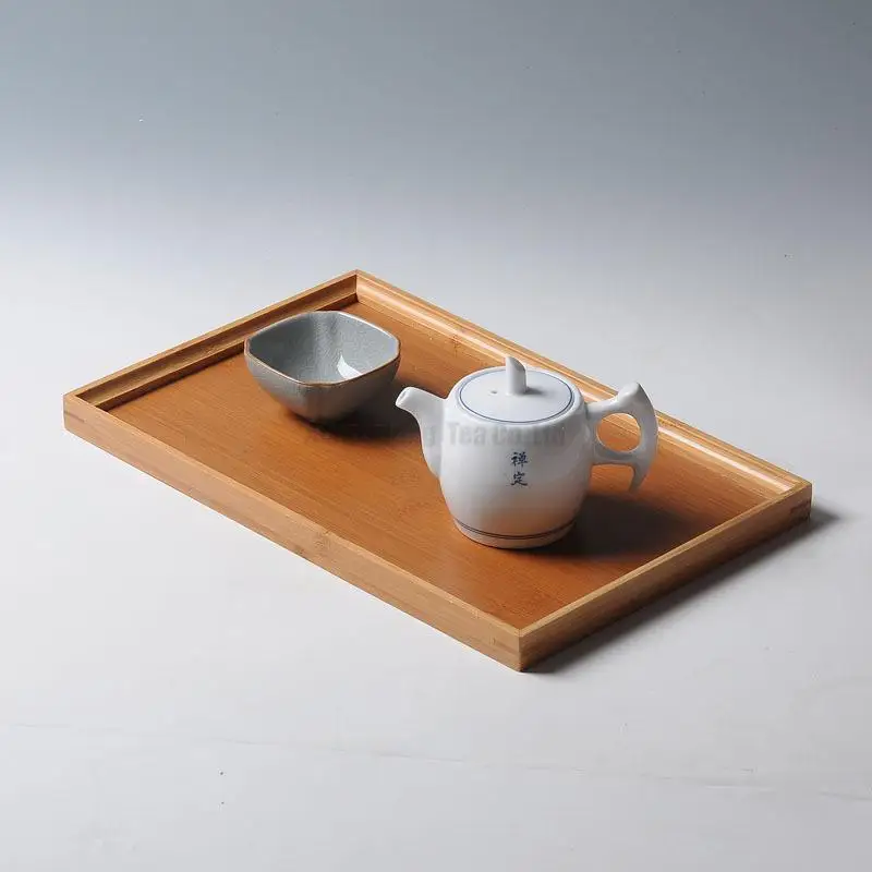 Portable Bamboo Tea Tray,Tea table/Plate,Chinese Kungfu Tea Ceremony Accessories for Black/Puer/Pu'erh/white/Jasmine/Oolong tea