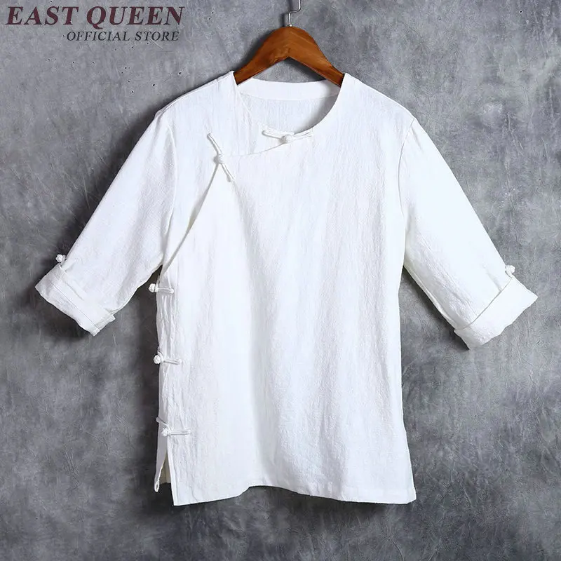 

Chinese shirt bouse men traditional chinese clothing for men male Chinese mandarin collar shirt kung fu outfit tops NN0530