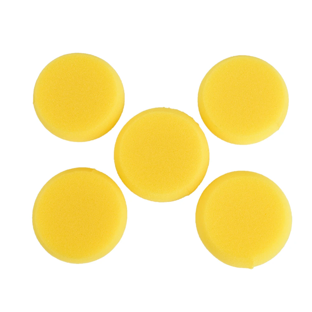 5pcs/lot yellow Round Painting Sponge For Art Drawing Craft Clay Pottery Sculpture Cleaning Tool