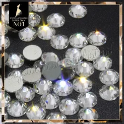 Crystal Castle 6A estremamente Shiny Bling Flat Back Clear White Stones artigianato strass Non Hotfix per scarpe da sposa 6 anfh01