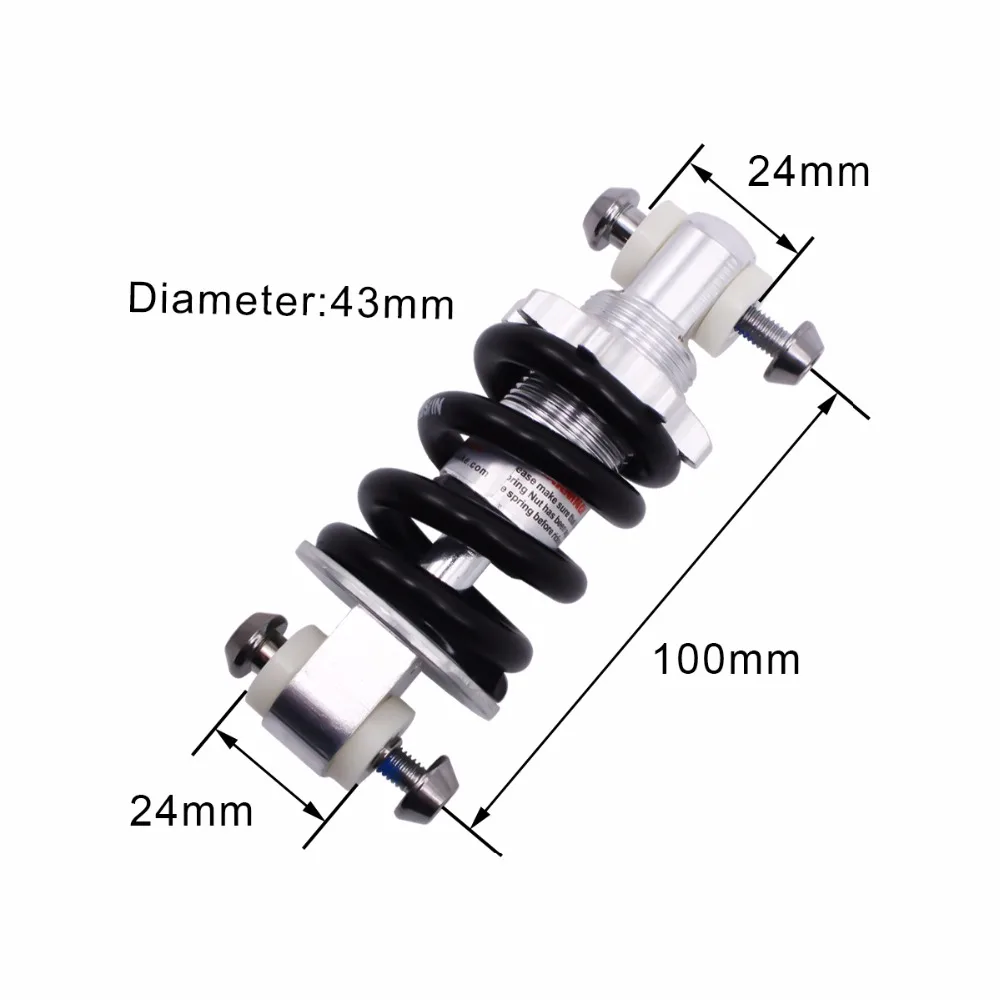 MTB Mountain Bike Metal Rear Suspension Bumper Spring Shock Absorber Bicycle Parts Rear Shock  100/125/135/150mm 1000LBS BZR002