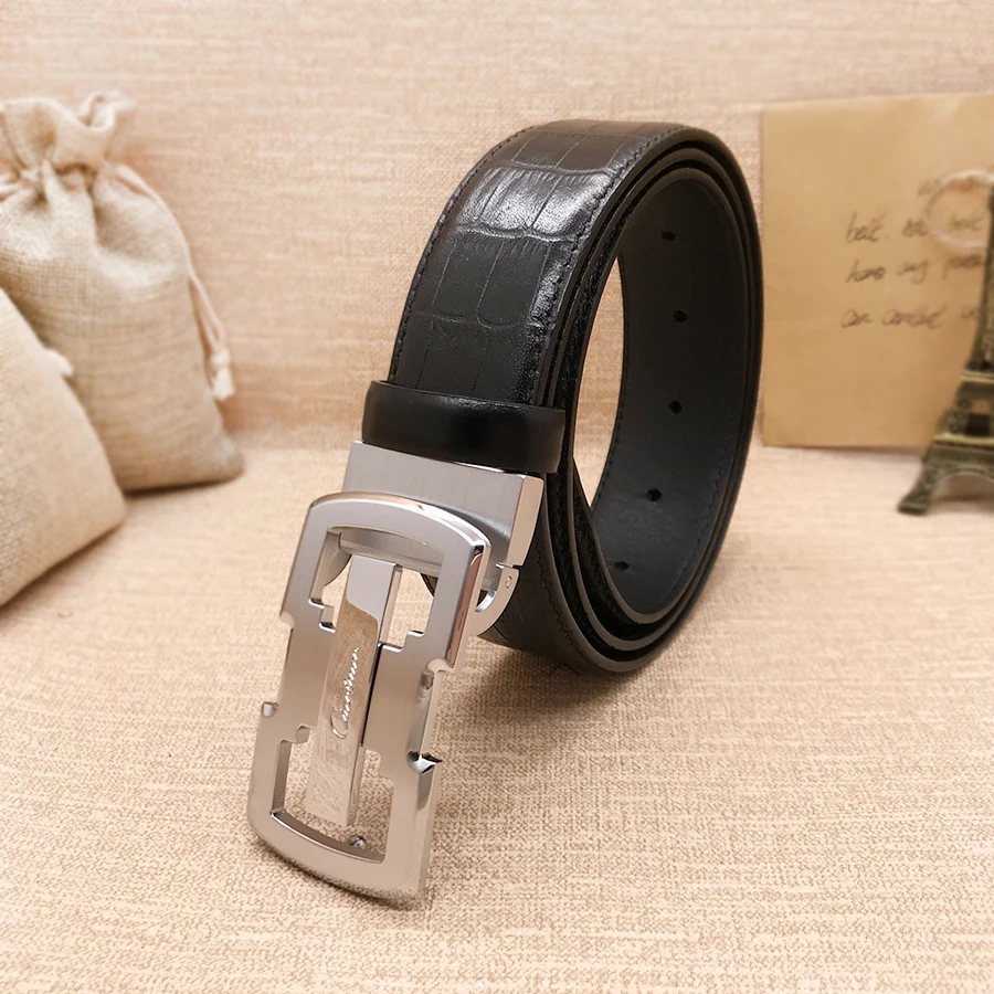 Ceinture en cuir véritable pour hommes, haute qualité, combinaison première couche, petite boucle en laiton ciartuar, pantalon, nouveau design,