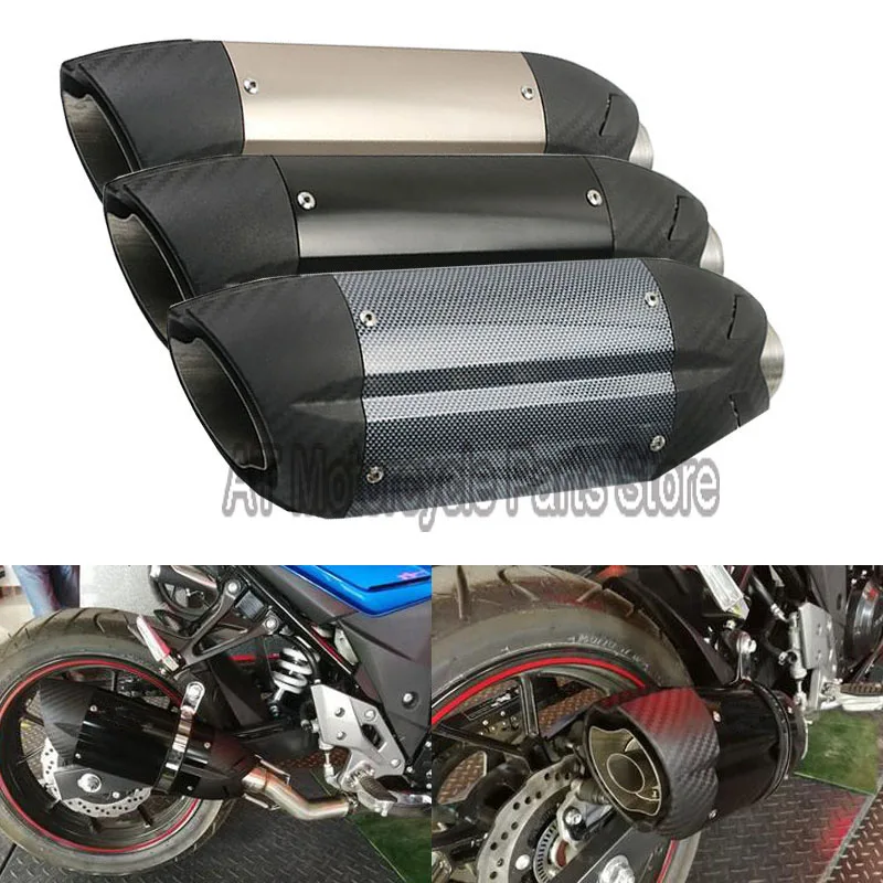 51MM Inlet Universal Motorcycle Exhaust Muffler Pipe For Devil Monster Modified Escape Moto With Moveable DB Killer