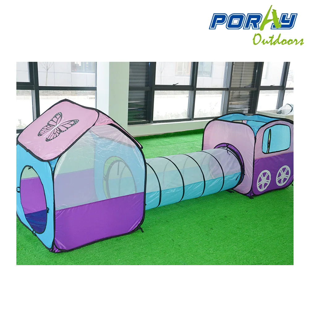 

The New Folding Tent Portable Outdoor Children Toys TentsThree-piece Tunnel Play Tent Children's Paradise