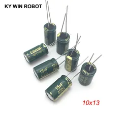 10 шт. 400V 15 мкФ электролитические конденсаторы 15 мкФ 400V 10x13 мм 105C радиальные высокочастотный низкое сопротивление электролитический конденсатор с алюминиевой крышкой