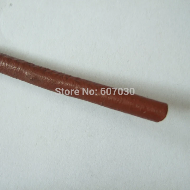 2 meters 5mm round light brown genuine leather cords