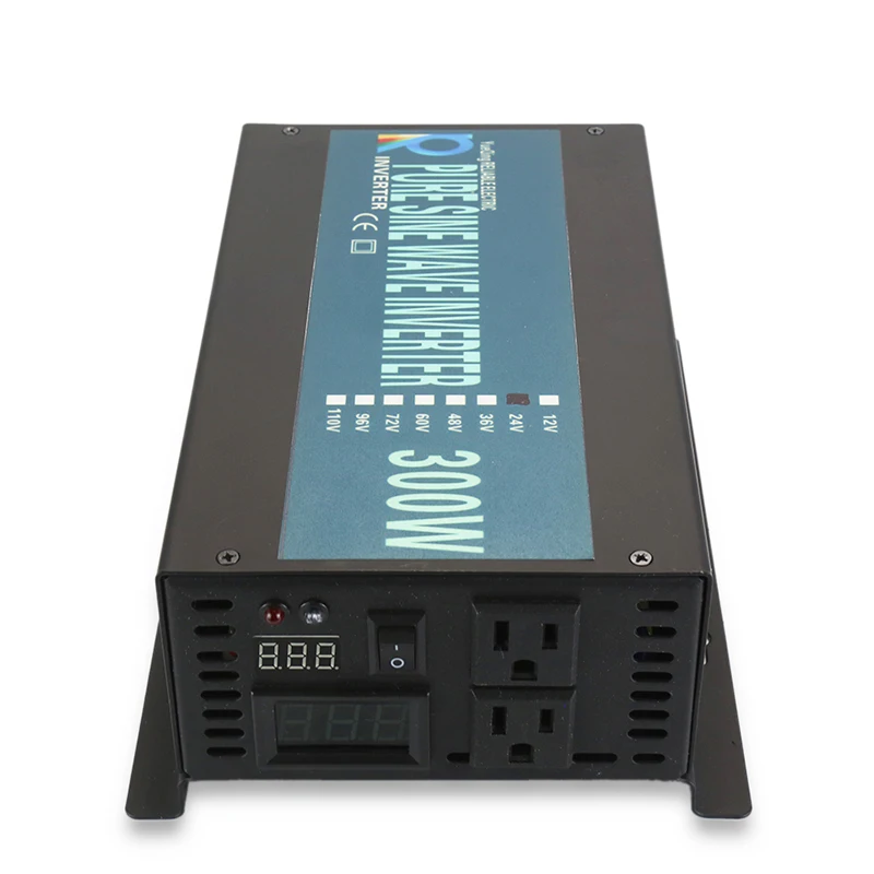 Pure Sine Wave Power Inverter 300Watt 12V DC to 220V AC Solar Generator Inverter Converter Solar System 12V/24V/48V to 120V/220V