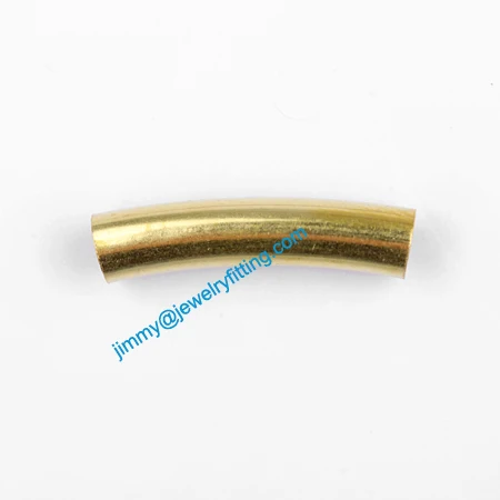 

Cloth Accessories Raw Brass metal European spacer tube beads Pave tube beads draw tube 5*22mm