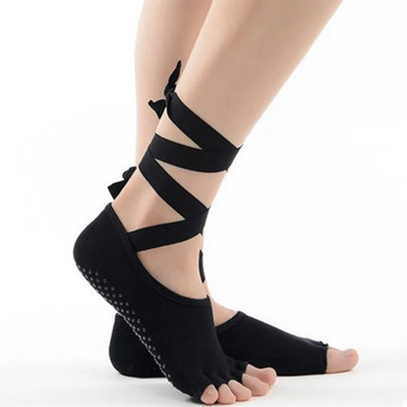 1Pair New Heel Protector Professional Ballet Dance Five Toes Socks Skidproof Belly Dance Foot thong Toe Pad Dance Yoga Stockings