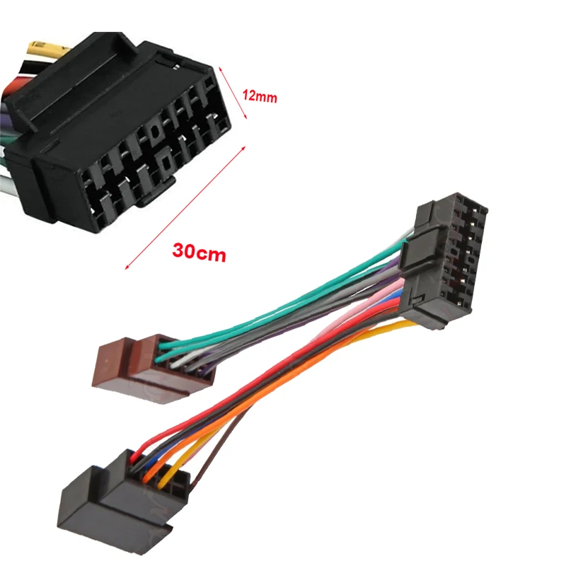 

New 16 Pin ISO Wiring Harness Adaptor for BT3900u GT90BT BT4100U BT3100U CD- CDX- MD- MEX- WX- XAV-series / KW-series