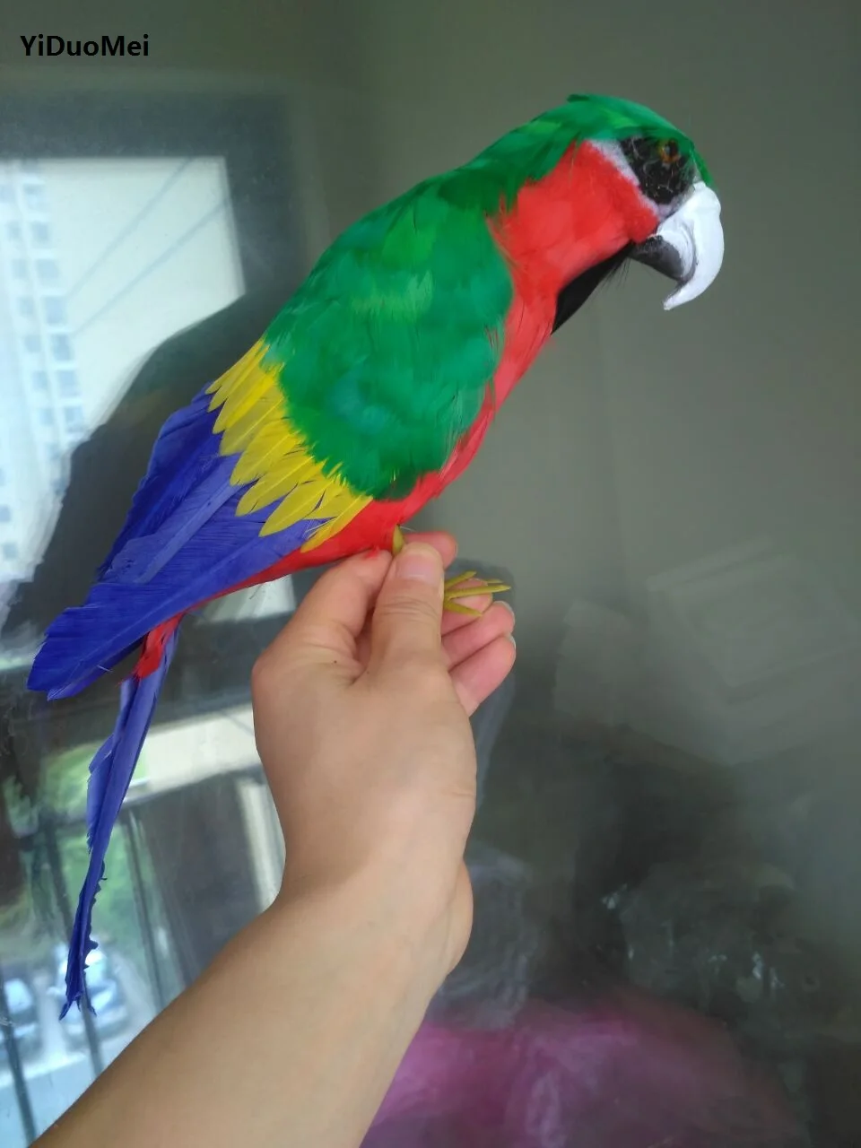 large 42cm simulation bird colourful feathers parrot model,foam&feathers parrot handicraft,home garden decoration,gift d2000
