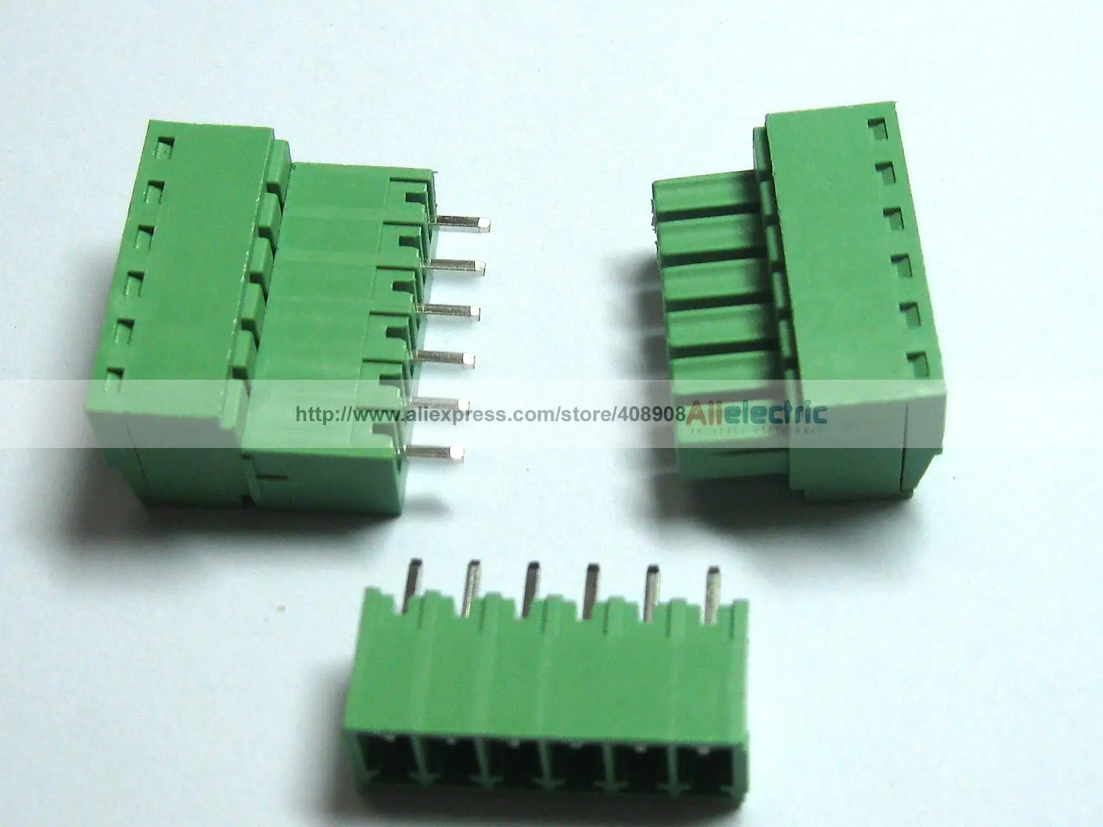 

50 Pcs/lot 3.5mm 6 Pin Way Green Pluggable Type Screw Terminal Block Connector