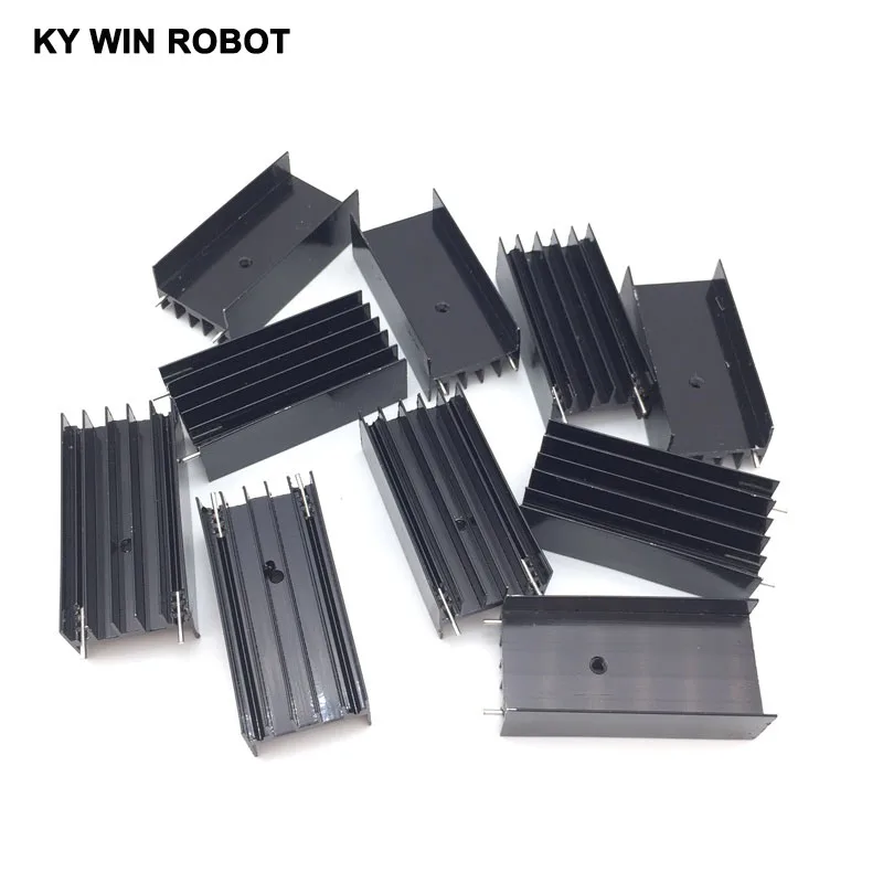 10pcs Aluminium TO-220 Heatsink TO 220 Heat Sink Transistor Radiator TO220 Cooler Cooling 23*16*50MM With 2 Pins