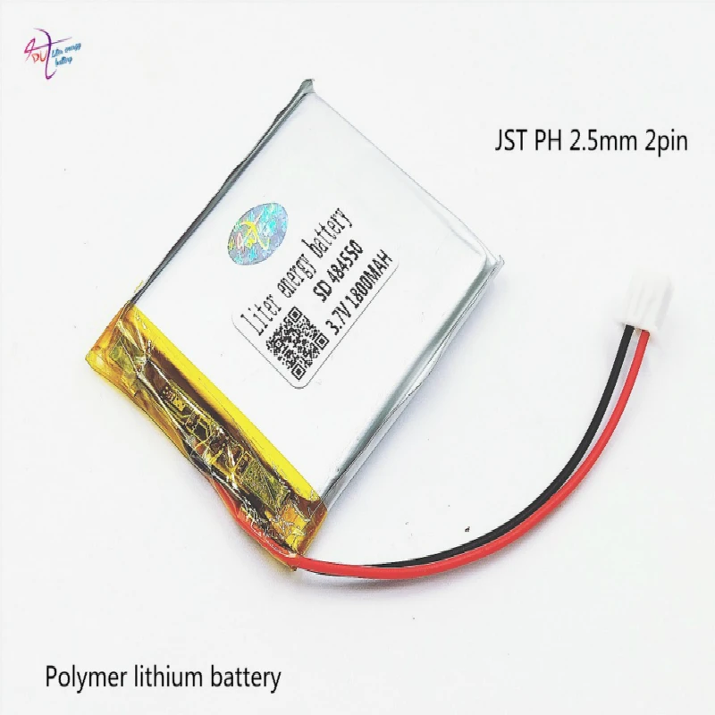 XHR-2P 2.45 2.54  1800mAh  484550 504550 3.7V polymer lithium ion battery