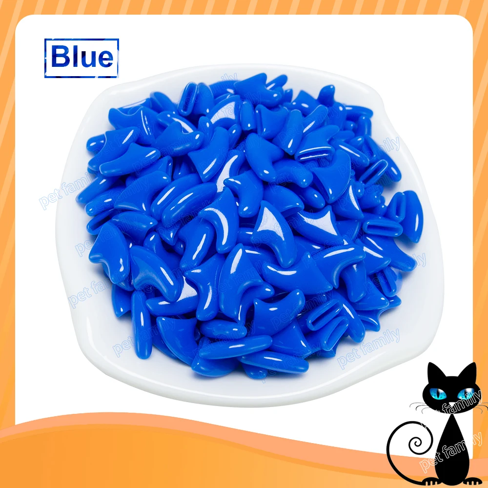 100pcs /lot Cat nail Caps soft cat paw Control Pets Silicon Nail Protector free glue and applicator