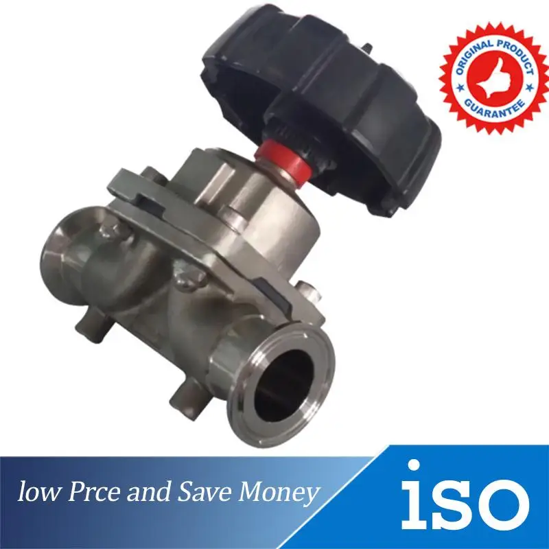 3PCS DN10 Clamp Manual Diaphragm Valve