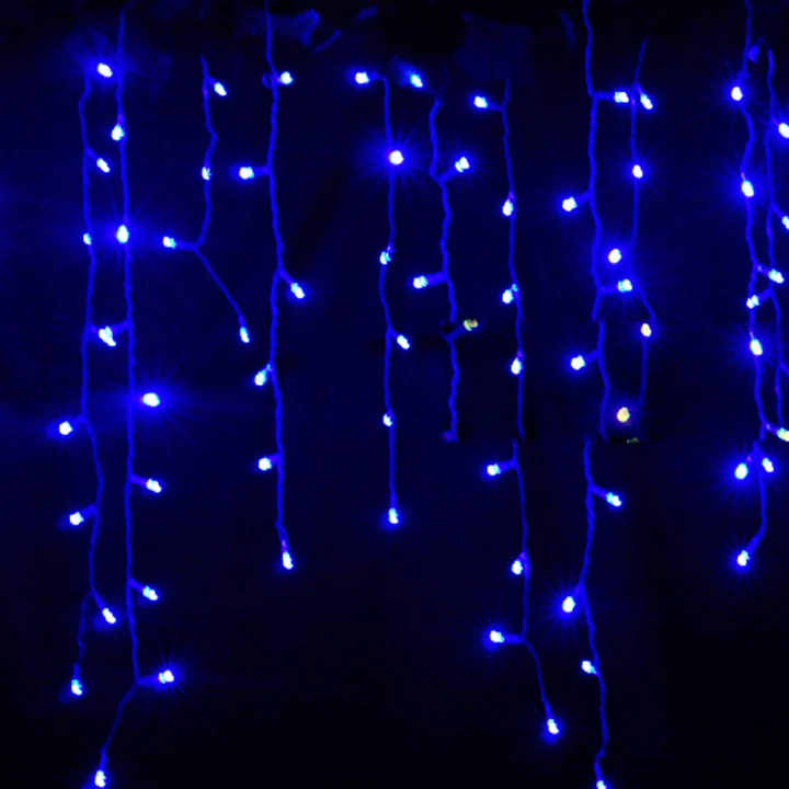 5m Christmas Lights Droop 0.4-0.6m Waterproof Garland Led Icicle String Lights for Garden House New Year Decoration