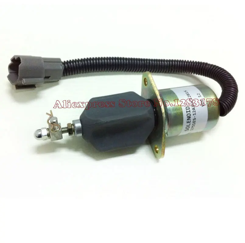 

Fuel Shutdown solenoid 1751ES-12A3UC12B1S Hyundai Excavator R60-5 For Yanmar engine - Fast free shipping