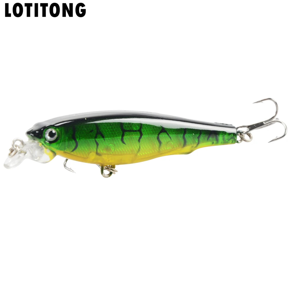 LOTITONG 1pcs Minnow Fishing Bait 8cm/7.5g Fishing Lures Laser long shot Plastic bionic bait 6 color Fishing Tackle Lure bait