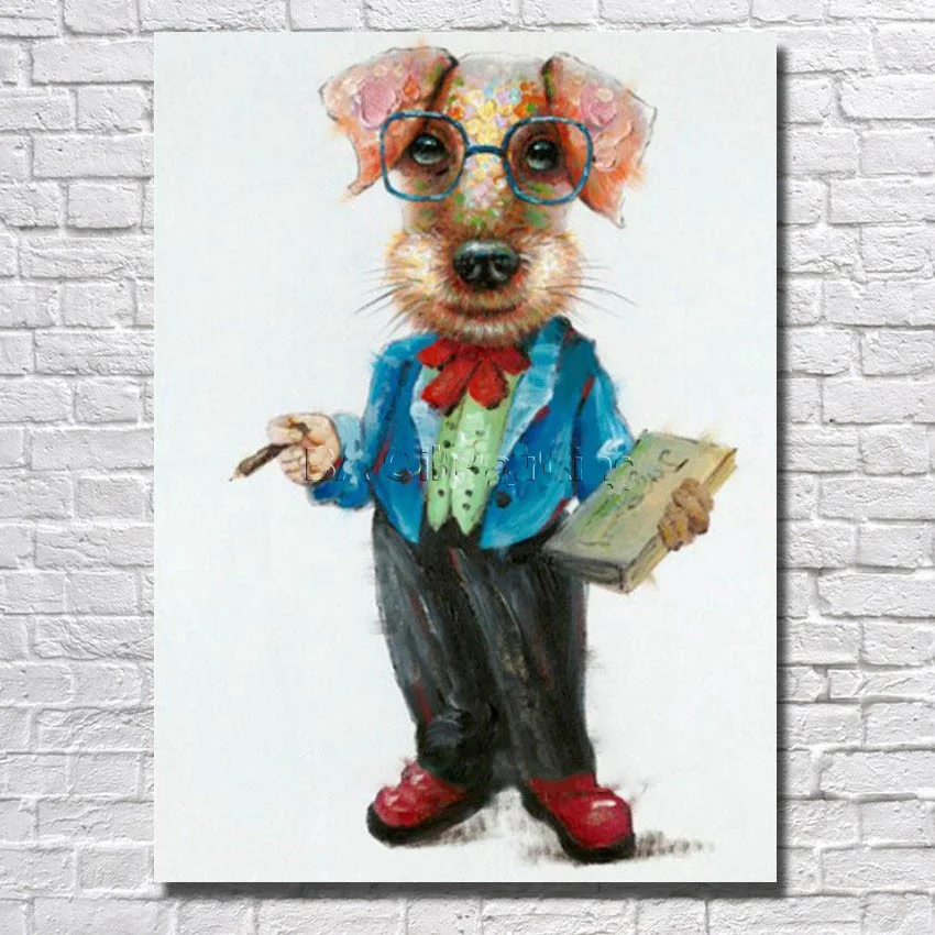 profession Artist Handpainted High Quality Modern Art funny pig Oil Painting on Canvas Abstract Funny Animal pig Oil Painting