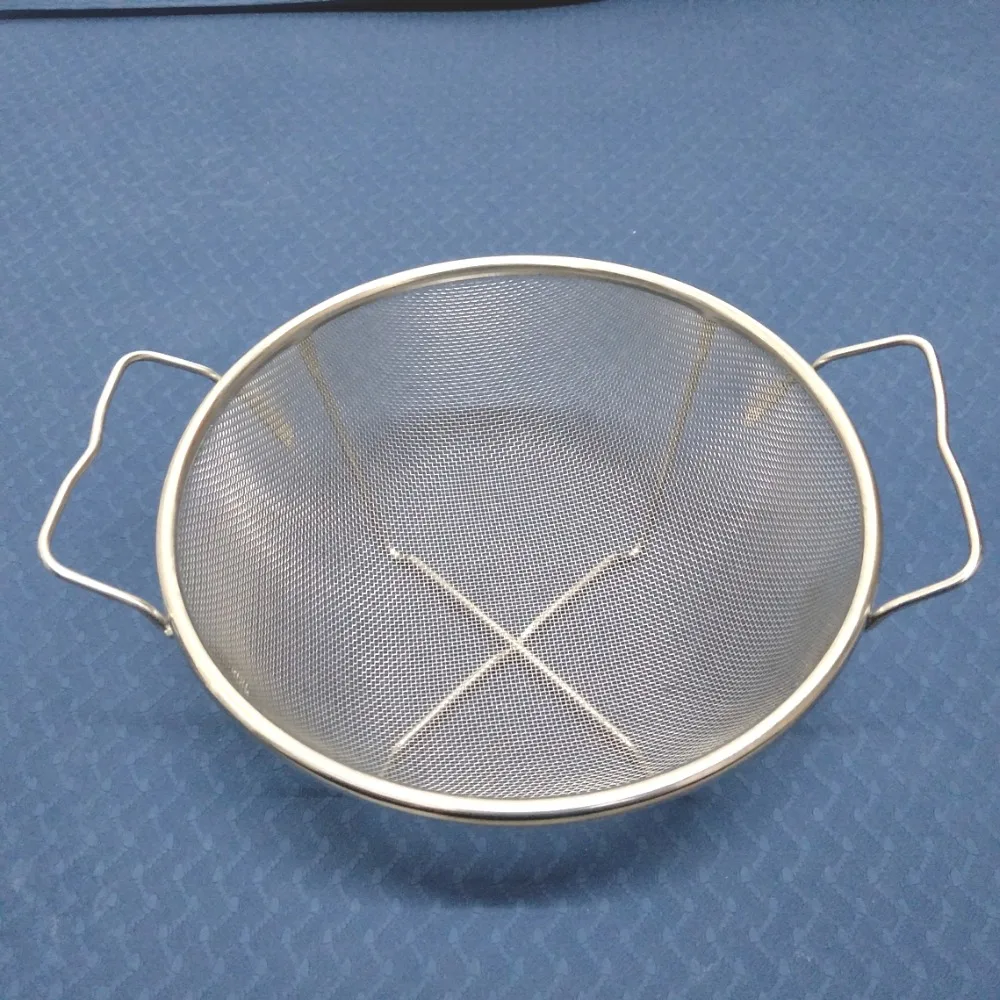 Free Shipping Stainless Steel Perforated Colander with Handle and  Base (00290)