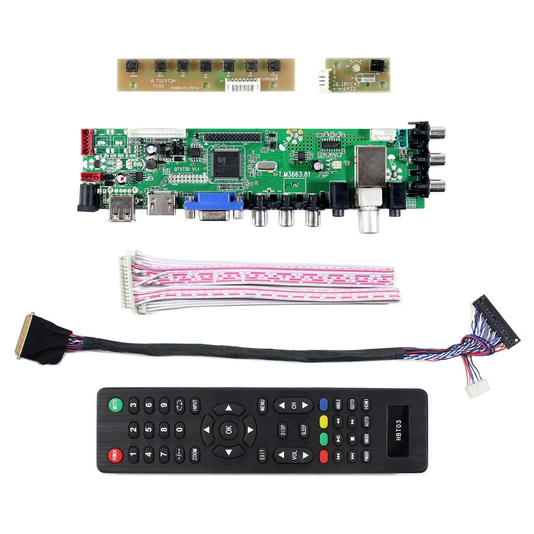 Carte contrôleur LCD pour ATV/DTV, HD, MI, VGA, AV, USB, LP156WF1, LP173WF1, N173HGE, N156HGE-L11