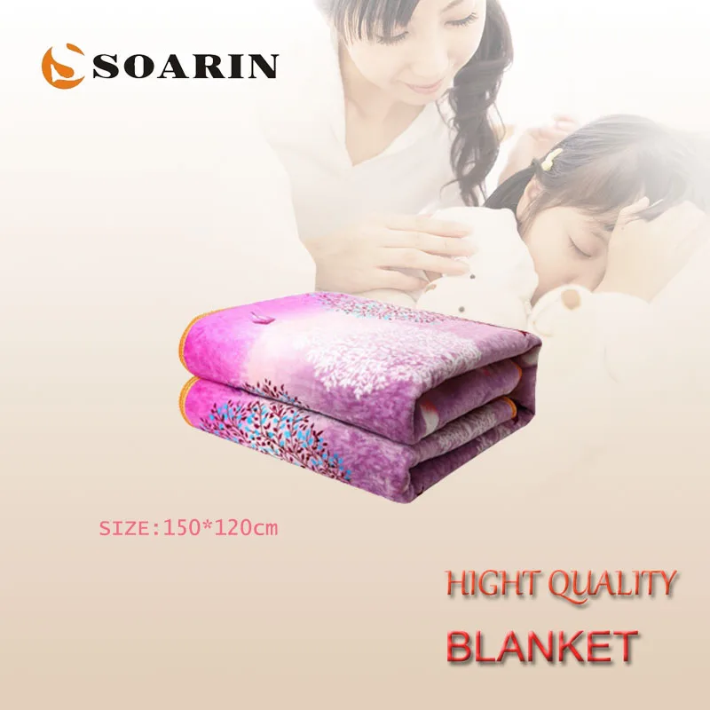 SOARIN Electric Blanket 150X120cm Manta Electrica Flannel Electric Heating Blanket Double Electric Heating Mattress Warmer Bed