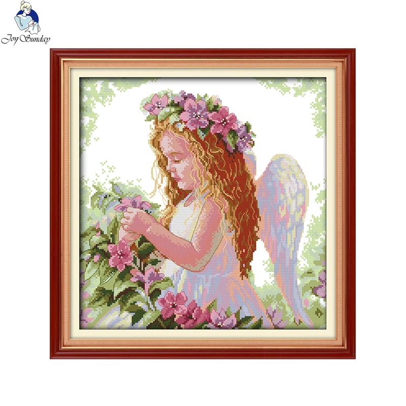 Little Angel Series Cross Stitch kit DIY Handmade Needlework 14ct Counted Printed Canvas 11ct Fabric Stitching Embroidery Crafts