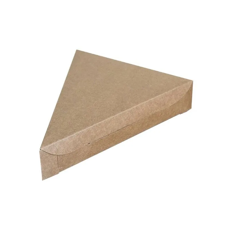 200pcs Kraft Paper Pizza Box Blank Pie Cheese Cake Takeout Packaging Boxes Party Snack Candy Packing ZA6101