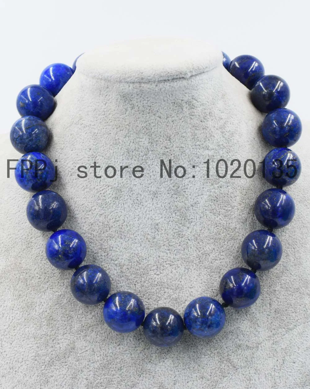 wow! lapis lazuli round blue 10- 20mm necklace  18inch wholesale beads  FPPJ nature