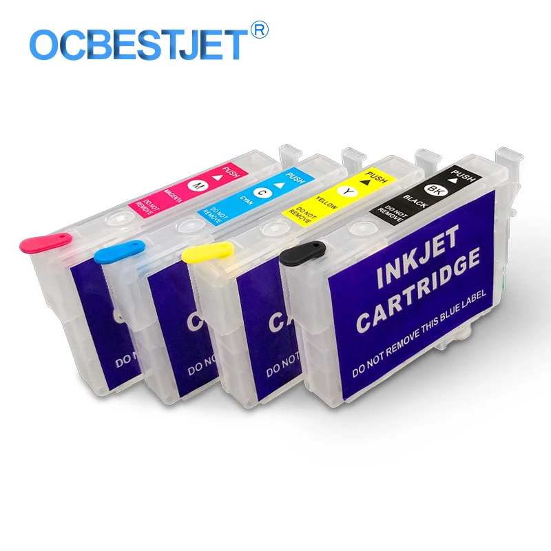 T1711 - T1714 Refillable Ink Cartridge For Epson XP-103 XP-203 XP-207 XP-33 XP-303 XP-306 XP-313 XP-406 XP-413 Printer