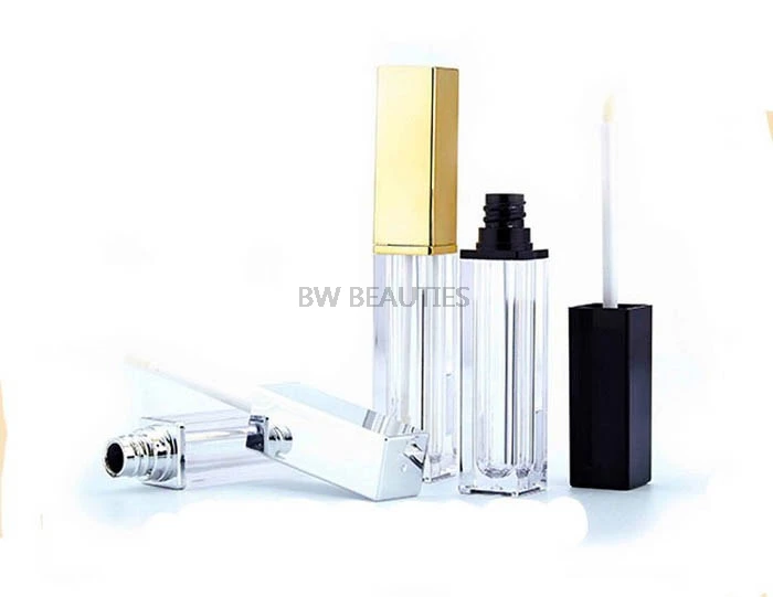 6.5ml Empty Plastic Black Gold Lip Balm Gloss Tubes Bottle Containers Lipstick Fashion Lip Tubes