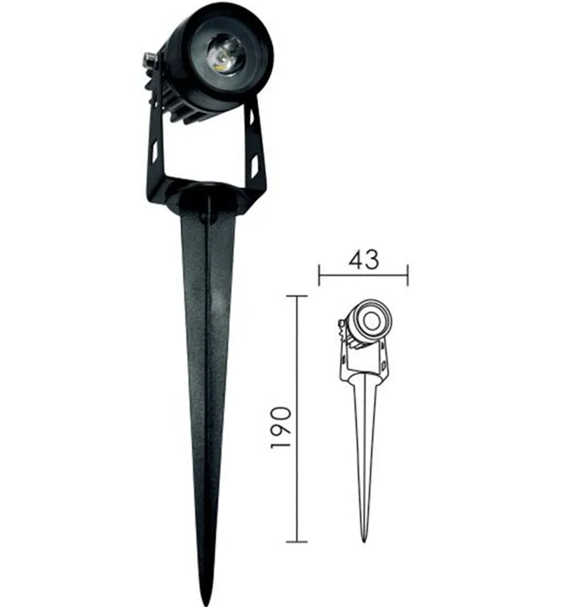 للماء LED الحديقة مصباح DC12V AC85-265V 3W 5W LED تحت الأرض ضوء LED حديقة الأضواء سبايك المشهد في الهواء الطلق الإضاءة IP65