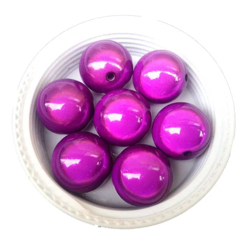 New Arrival Dark Purple Color 120pcs/lot 20mm Round Acrylic Miracle Beads For Chunky Bubblegum Jewelry Necklace Bracelet Making