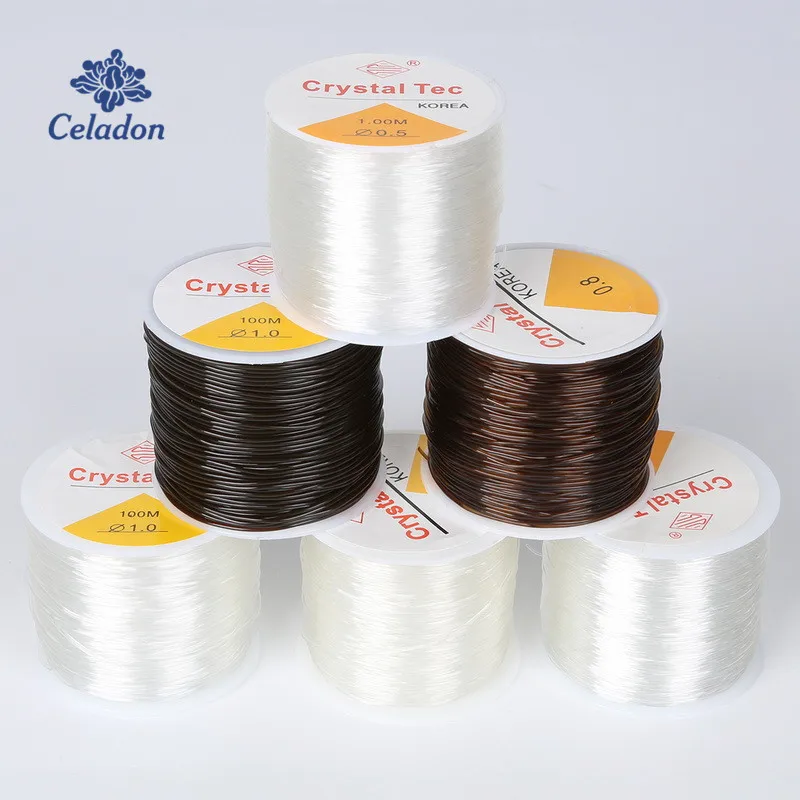 

45-100M/Roll 0.5/0.6/0.8/1.0MM Stretchy Elastic Rope Cord Crystal String For Jewelry Making Beading Bracelet Wire Thread Rope